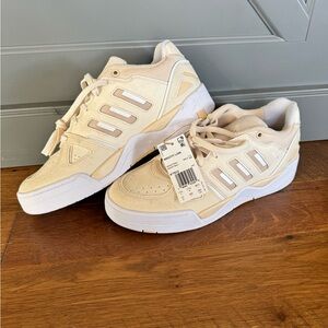 adidas Beige and White Athletic Shoes